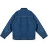 Coach FW24 Solid Color Zipper Collar Long Sleeve Denim Jacket Men Jacket Dark-Wash CV457-COK