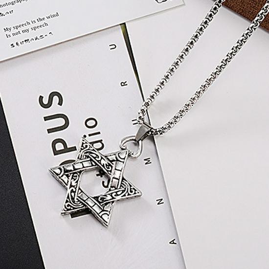 Trendy Titanium Steel Men's Dog Tag Necklace - Hip-Hop Style Pendant Chain