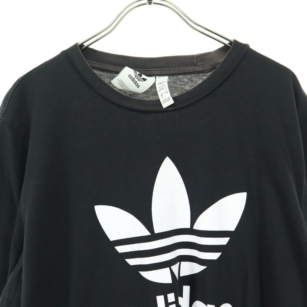 Adidas Trefoil Logo Short Sleeve T-shirt XL Black Men's Used