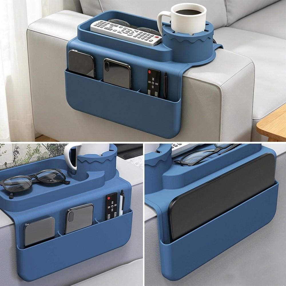 Non-Slip Sofa Armrest Tray Silicone Armrest Storage Box New Sofa Cup Holder Living Room Use