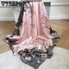 Весенне-летний элегантный шарф с цветочным принтом 90*90 см квадратный шарф шарф атласный шелковый шарф женский платок