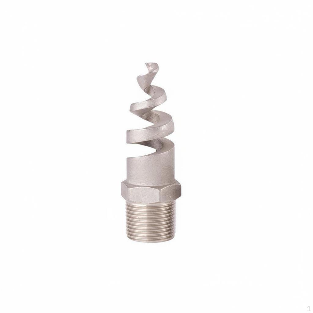 Spiral Spray Nozzle Stainless Steel AntiClogging Design Threaded Head for Flue