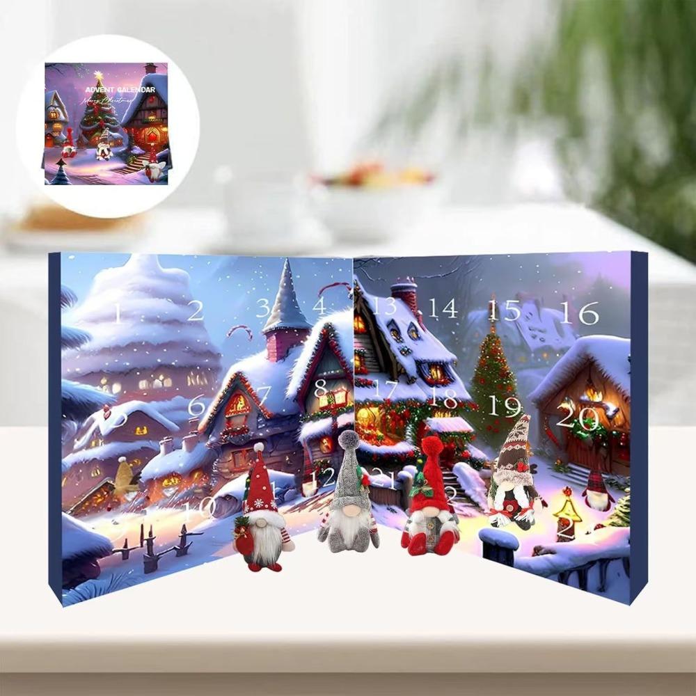 

Gnome Dolls Christmas Gnome Advent Calendar Decoration Props Blind Box Funny Countdown Calenda With 5 Plush Gnomes