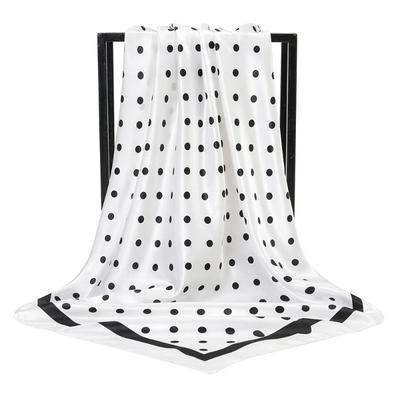 Autumn New Fashion Small Fresh Polka Dot Satin Large Square Scarf Women's Fashion Square Scarf F