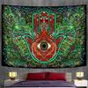 Glückliche Hand Heimdekoration Wandteppich Wandbehang Mandala Hexerei-Wandteppich Yogamatte Böhmisch Polsterte Sofadecke