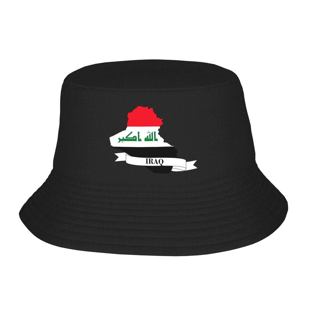 Iraq Flag Bucket Hats for Unisex Summer Vocation Sun Hats for Vacation Caps
