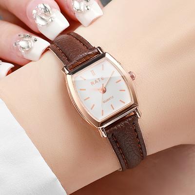 Mode Kleine Zifferblatt Damen Quarz Uhr Lässiges Lederarmband Armbanduhren Reloj Mujer Mädchen Uhr