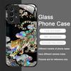 Stylish Dragon Leopard Marble Texture Tempered Glass Phone Case for Samsung Galaxy S26 S25 Ultra S24 S23 Plus S22+ S21 FE Covers
