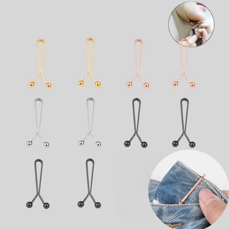 1-24PCS Tighten Waist Buckle U-shaped Adjustable Snap Button Jeans Buttons No Trace Detachable Pants Clips Clothing Accessories