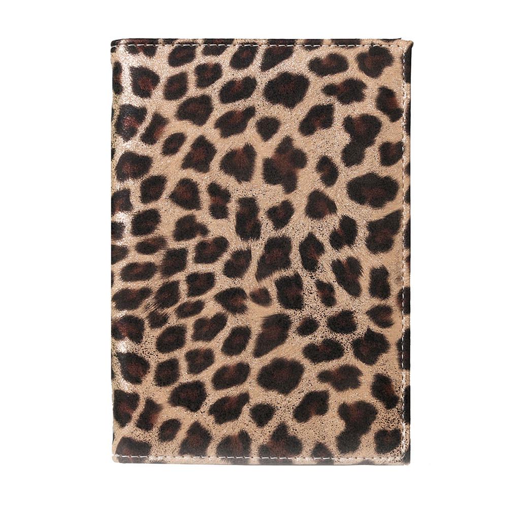 Passport Holder Protector Leopard Wallet Business Card Soft Passport Cover