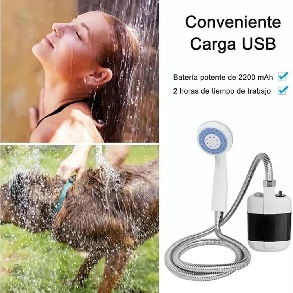Portable Rechargeable Camping Shower Pump Kit, Outdoor Electric Shower Head for Camping Hiking Beach Swimming, Camping Essentials