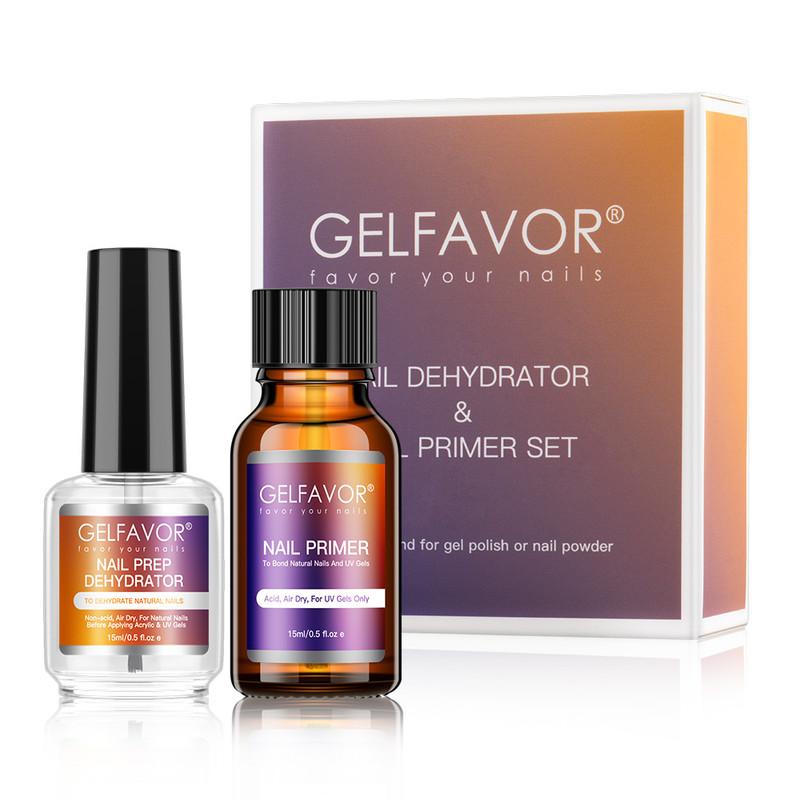 

GELFAVOR 2 шт. Праймер для обезвоживания ногтей на воздухе, яркий для дизайна ногтей, светодиодная/УФ-лампа