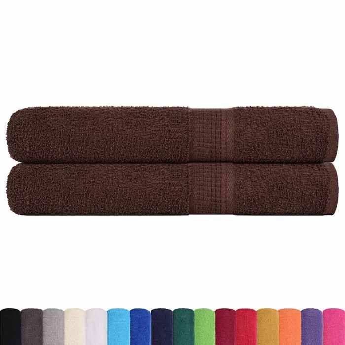 VidaXL Sauna Towels 2 Pcs Brown 80x200 Cm 360 G/m² 100% Cotton, Towel, Bath Towel, Cotton Towel 136767