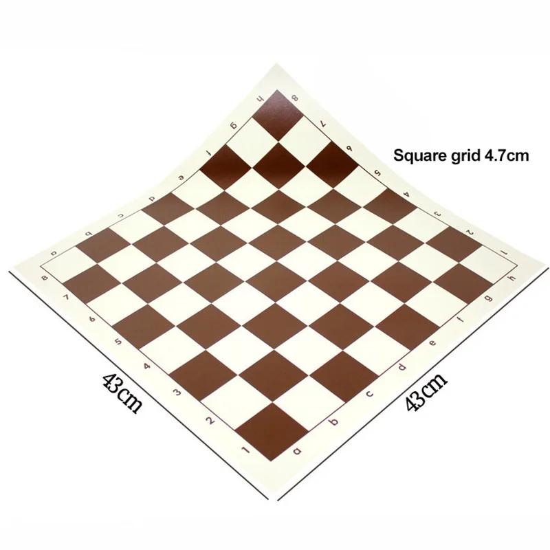 Chessboard PU Leather, 35cm/43cm/51CM Chess Pieces Set Board  Checker Folding Checkers Or Shogi Chess Game Board
