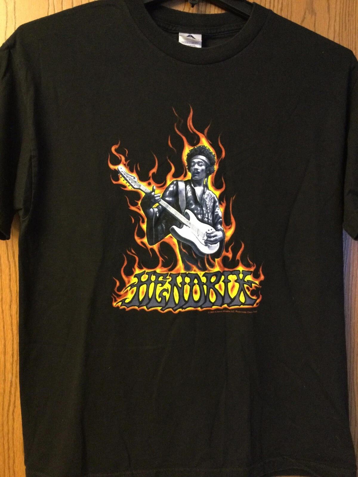 Jimi Hendrix. Black Shirt. L. S