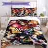 3pcs Custom Name Demon Slayer Bedding Set Duvet Cover Closure Includes 1 Duvet Cover & 2 Pillowcases, Soft and Comfortable for All Seasons.