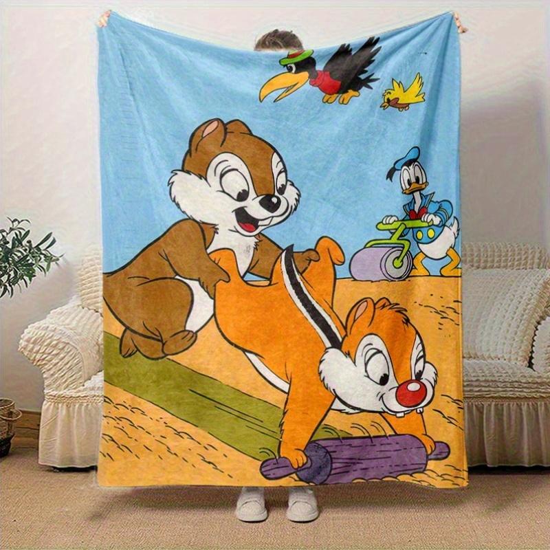 1pc, Disney Chip & Dale Throw Blanket Soft Coverlet for Couch, Bed, Car, Travel, Camping, Office Nap Perfect Gift for Friends