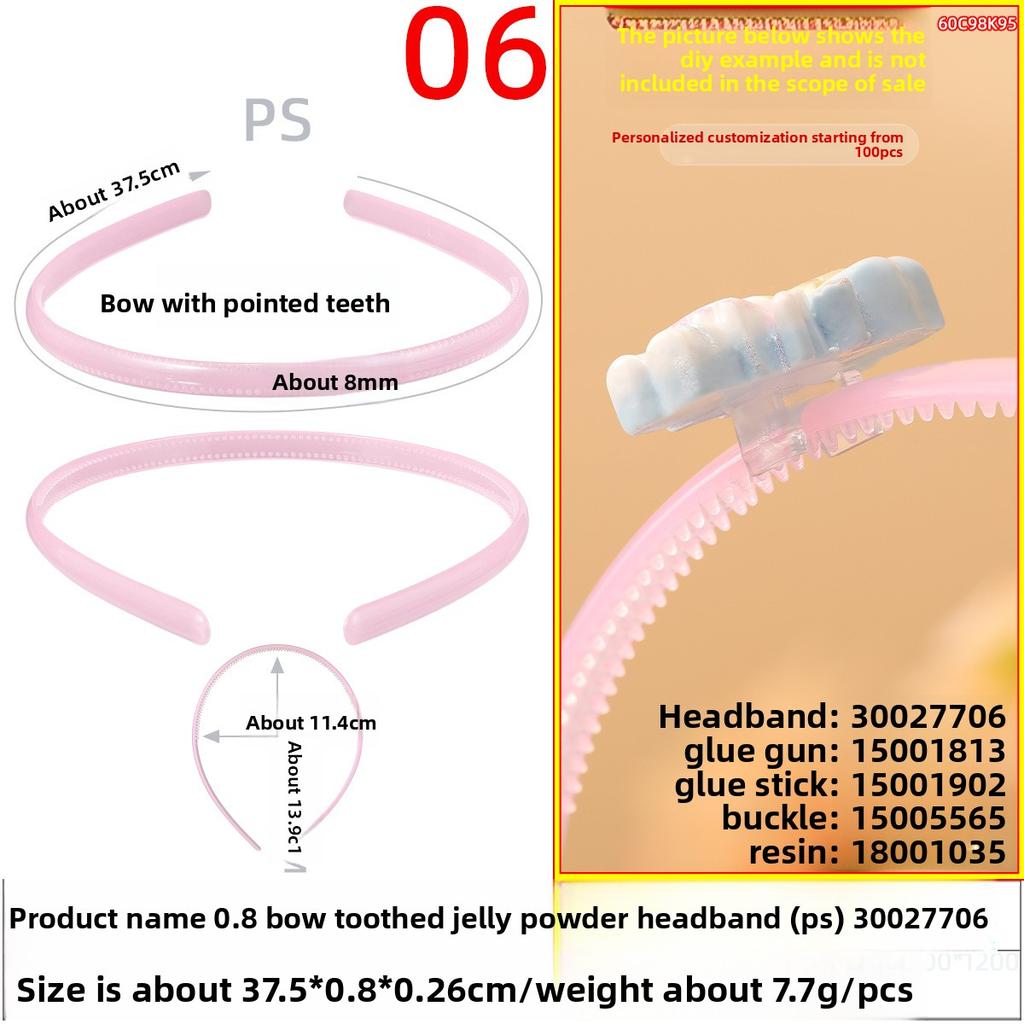 The Headband with Teeth on The Bow Surface Is A Fresh and Clean Jelly Headband with Anti-slip and Hair-pressing Properties