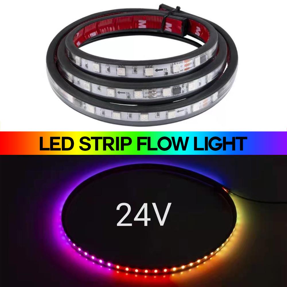 

1 м/1,2 м/1,5 м/1,8 м/2 м/2,4 м 24 В светодиодный RGB окружающий свет для грузовика DRL стоп-сигналы дальнего света полосы красочные атмосферные лампы