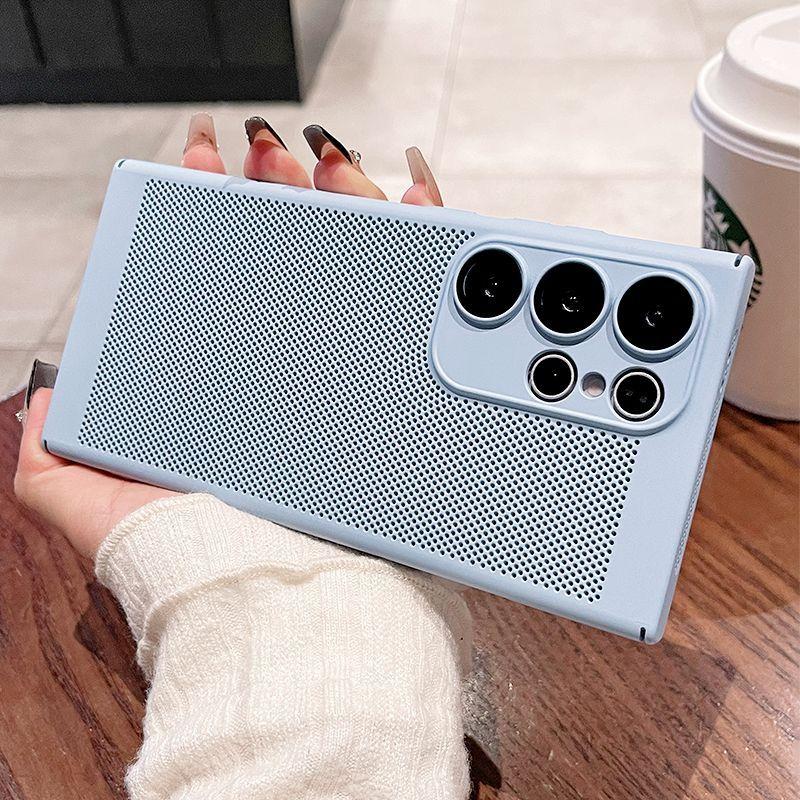 For Samsung S26 Ultra Case Heat Dissipation Hard Phone Cases for Galaxy S26 Plus S26Edge Cooling Honeycomb Mesh PC Cover Shell