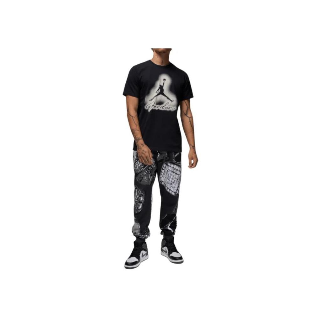 Jordan Graphic Print Crew Neck Short Sleeve T-Shirt Men Tops Black HJ2330-010
