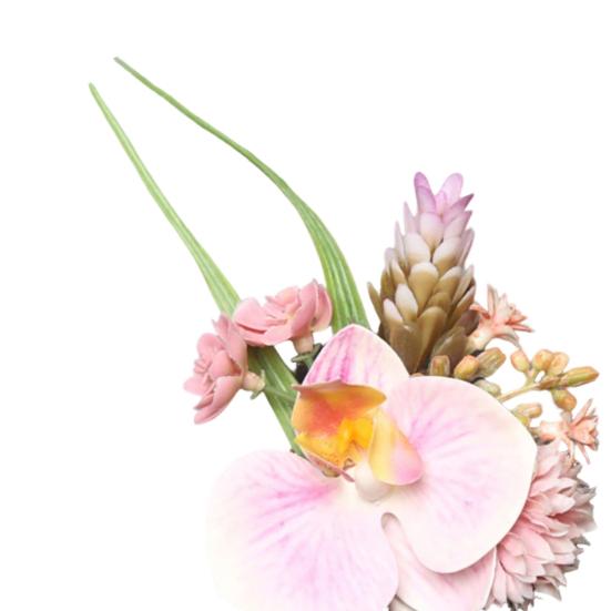 Evropská Phalaenopsis Orchidej Květ do klopy Svatební korsáž pro družičku Ženicha Elegantní Látková Květina na Párty Maturitní dárek pro Ženy