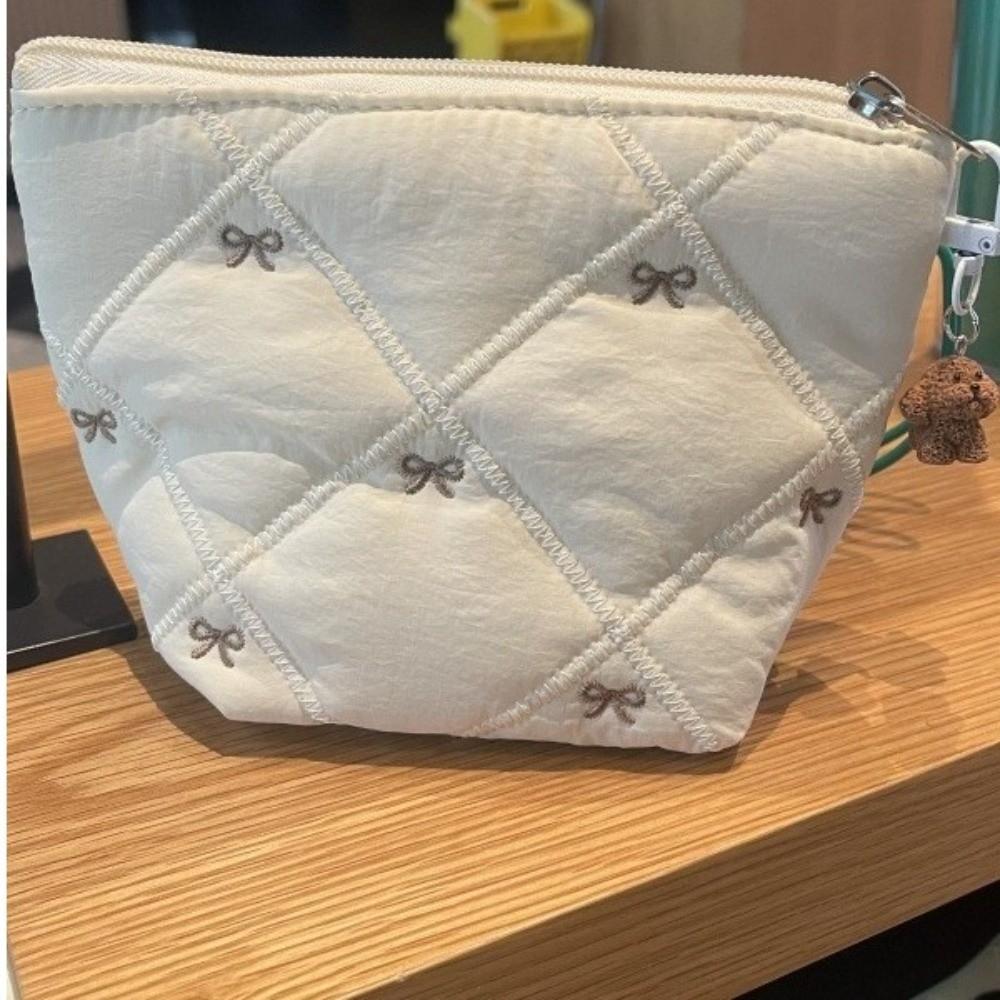 with Zipper Makeup Bag Cute Bow Jewelry Storage Bag Creative Cosmetic Bag  Daily Use