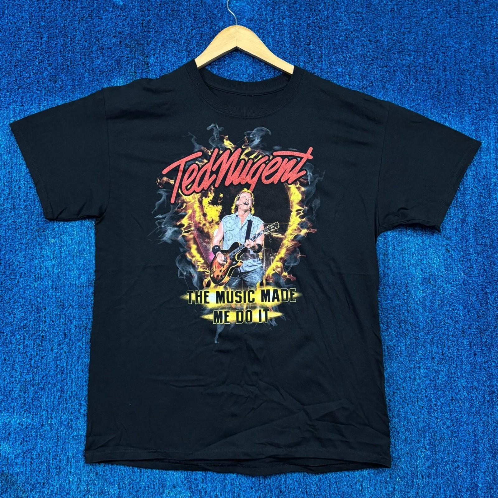 Ted Nugent “The Music Made Me Do It” Graphic T-Shirt Size L XL