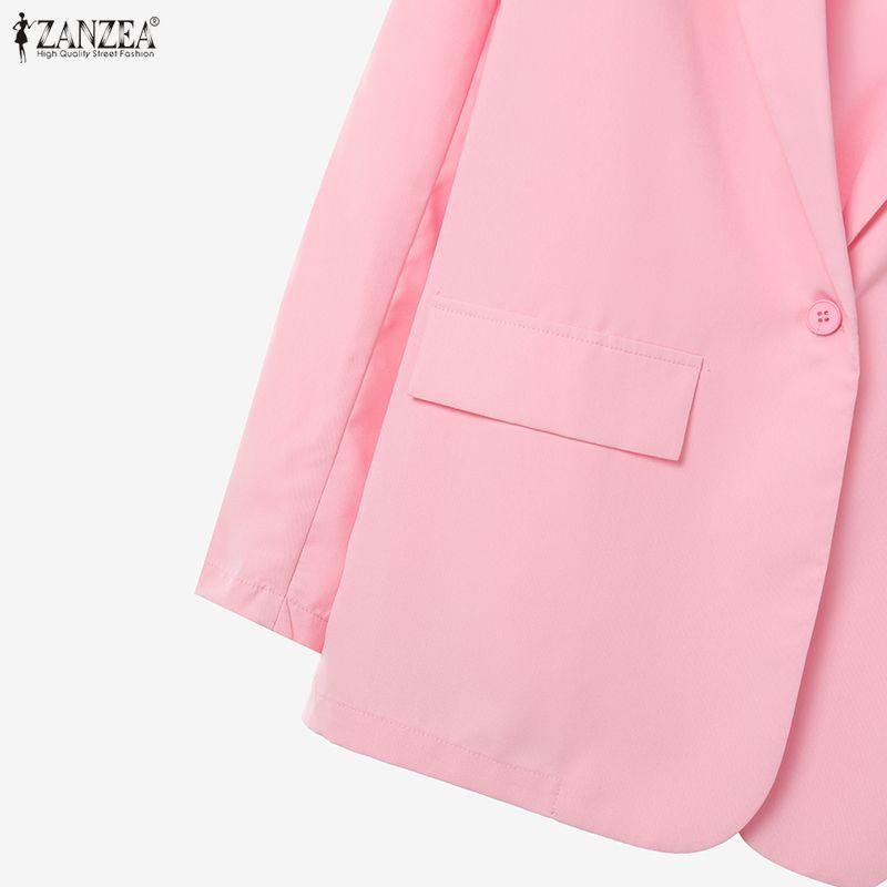 ZANZEA Women Cardigan Blazer and Pants Casual Two Piece Suit Sets