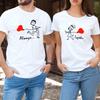 Harajuku Stijl Korte Altijd Samen Koppel Matching Grafische T-shirts Unisex en Dames Top T-shirts voor Koppels