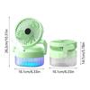 Misting Fan Portable Air Circulator USB Rechargeable Multifunctional Portable Foldable Fan With Light For Travel Gym Desk Tent
