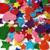 Eclet Glitter Foam Self Adhesive Smile Stickers for Art and Craft (Multicolour; Medium)