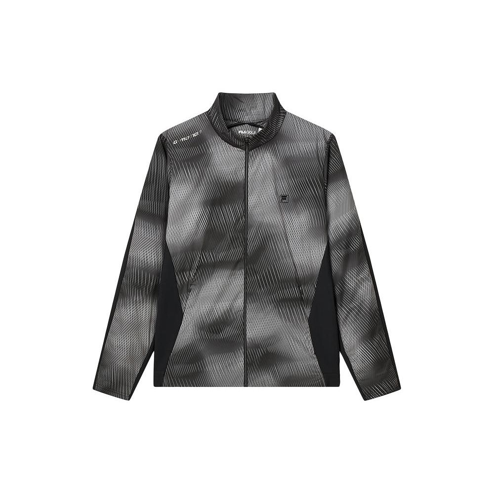 FILA Golf Series All-Over Print Spliced Zipper Stand Collar Sports Cotton Jacket Men jackets A11M215901F-ZB L