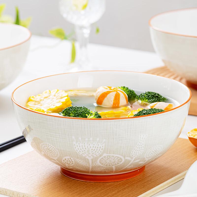 Jingdezhen Ceramic 8-Inch Large Soup and Ramen Bowl