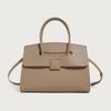 2024 Cross-Border Women's Handbag Briefcase for Commuting, Genuine Leather Original Niche Tote Bag, Large Capacity Simple Handbag
