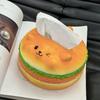 Figure Model Burger Dog Tissue Box Collectible Hamburger Fun Tissue Box  Birthday Gift