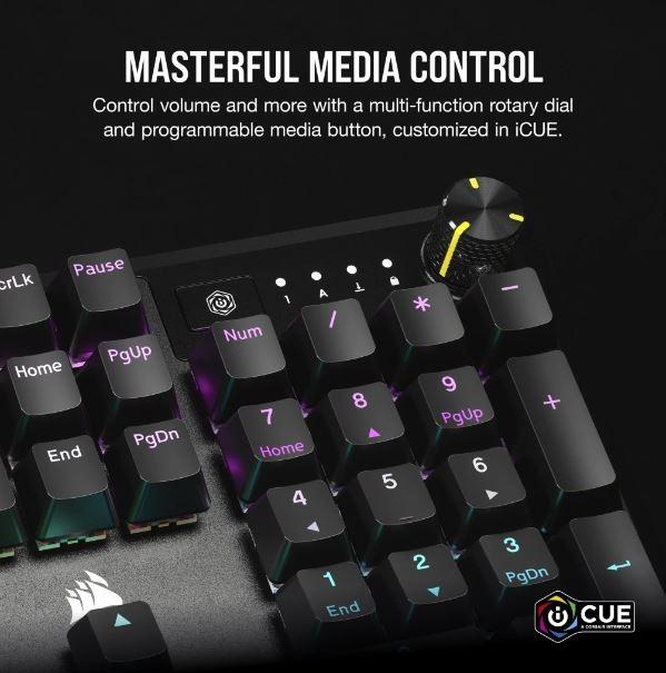 K70 Core RGB Optical-Mechanical Keyboard Black