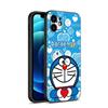 Cartoon Anime Doraemon Phone Case For Apple iPhone 12 13 Mini 11 14 15 Pro Max 7 8 Plus X XR XS SE 2020 2022 Black Silicone Case