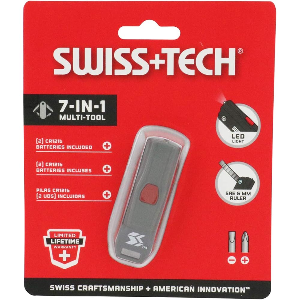 Swiss+Tech Multi-Tool 7-in-1 ST50035 Compact Portable Tool Set
