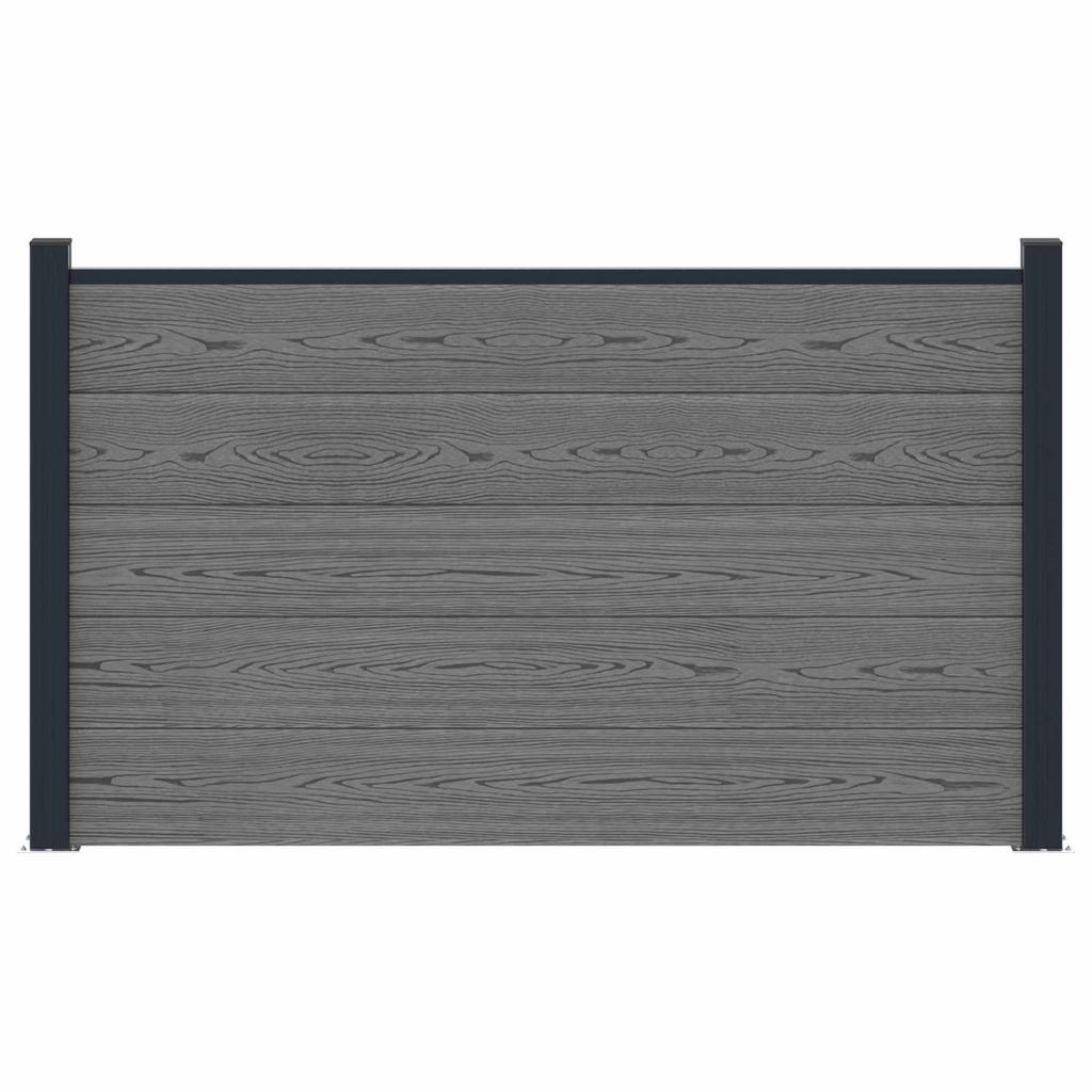 WPC and Aluminum Fence Panel Grey