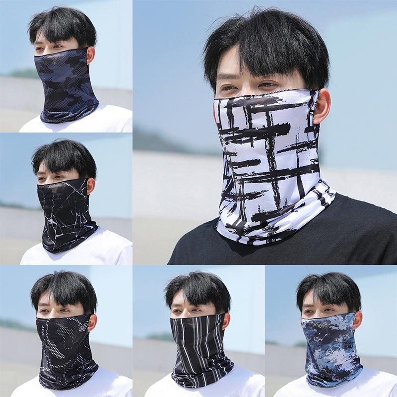 Mode Punk Sonnenschutz Maske für Männer Frauen Sommer Gesicht Hals UV-Schutz Ohr Schal Hip Hop Outdoor Sport Radfahren Bandana Schals