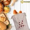 Reusable Linen Drawstring Bread Bag for French Baguettes - Hot-Selling