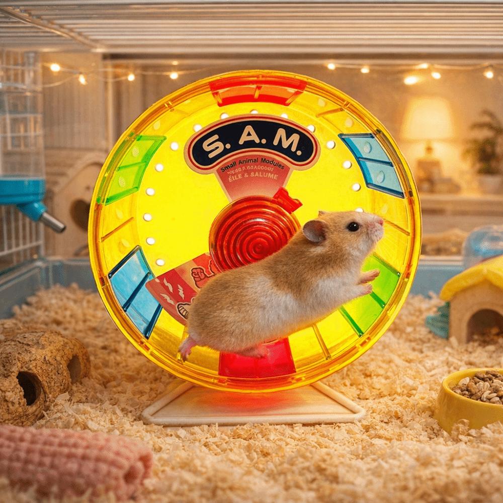 Super Silent Colorful Running Wheel Stable Base Pet Jogging Wheel  Hamster Exercise