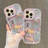 For Apple 17 Mobile Phone Case for IPhone16 Promax English Lines 14 Hearts 13 Mirror 12/15 Advanced