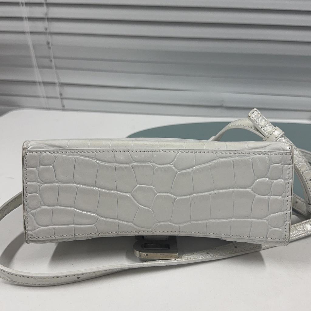 [Pre-Owned] Balenciaga Hourglass XS Top Handle Bag 'White' - Good #UI3OQS