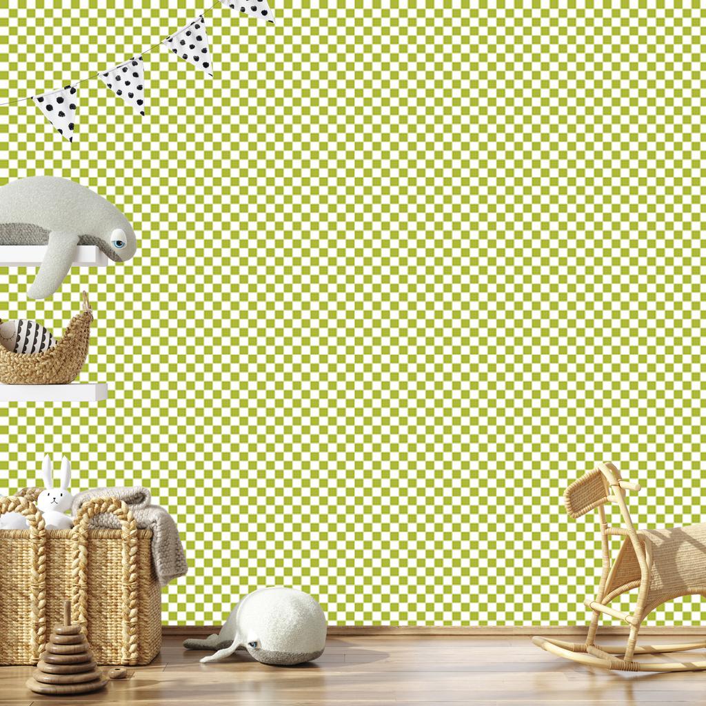 Checkerboard Wallpaper Yellow, Cream, White and Beige for Living Room and Bedroom 50x1000