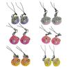 2Pcs Keychain Pendant Embedded Imitation Pearls Translucent Gradient Glitter Keyring with Lobster Clasp Bags Phone Lanyard Versatile Hanging