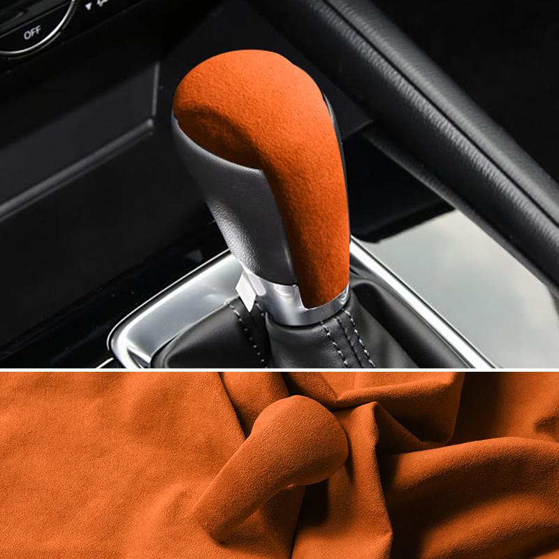 For Mazda Axela Atenza CX-5 CX-8 CX-9 Car Gear Shift Knob Change Lever Boot Cover Made of Alcantara Interior Tuning Accessories