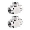 2Pcs High Pressure Pipe Fitting Adapter Replacement Heavy Duty Tees Fitting Stainless Steel T Joint Connector Enduring