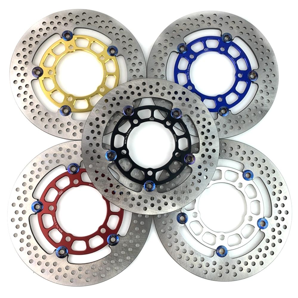 CNC 245mm*58mm 5 Löcher Schwimmende Scheibe Motorrad Bremsscheibe Für Honda Yamaha Roller Aerox Nitro Cygnus-X BWS Zuma RSZ FORCE